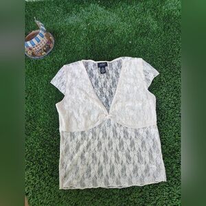 Elegant Cream Lace Blouse